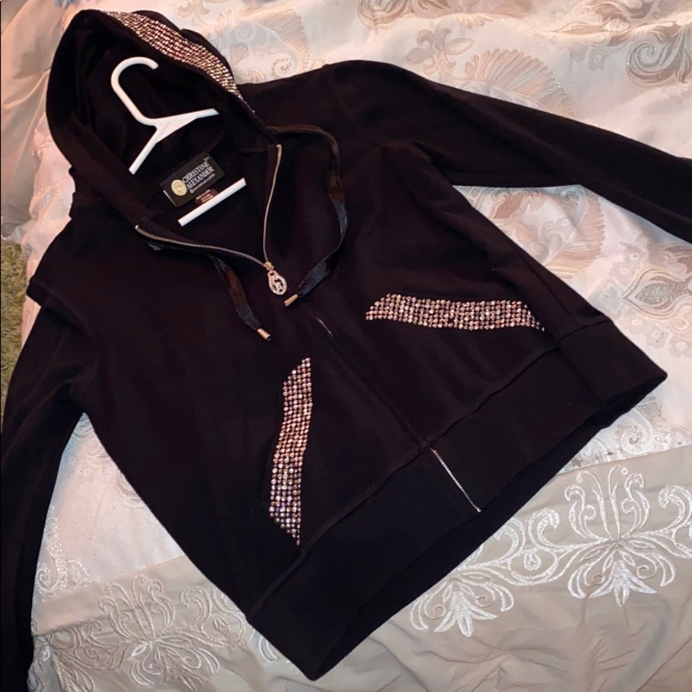 Christine Alexander rhinestone hoodie
